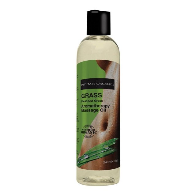 Intimate Organics Aromatherapy  -  Massageolie Med Duft - grass  - 240 ml