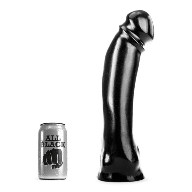 All Black 50  -  Stor Dildo med knæk