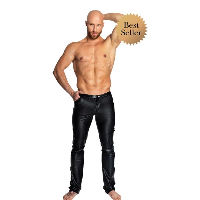 Noir Handmade Lange Brukser med Wetlook-3XL