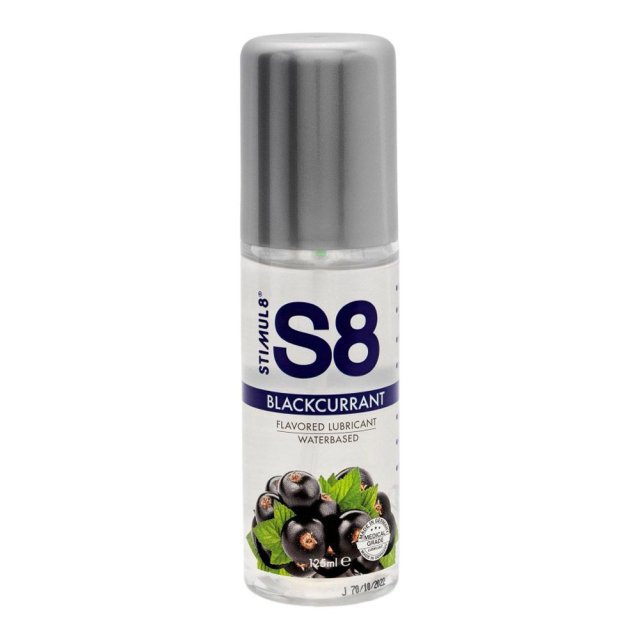 Stimul8 S8 vandbaseret glidecreme med lækker smag  -  125 ml-Solbær